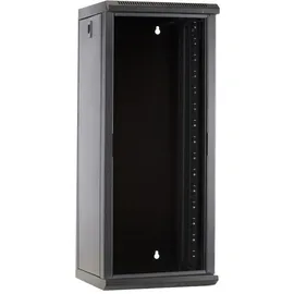 DSIT 15 HE, 10” Serverschrank mit Glastür (BxTxH) 312x310x752mm - Schwarz - für Zuhause und im Büro
