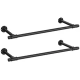 Songmics Kleiderstange 2er Set 30 x 84 x 7 cm Schwarz