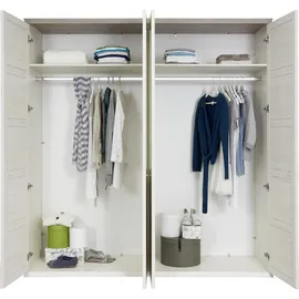 hom'in Drehtürenschrank CAMRON 205 x 209 x 60 cm Grau/Weiß