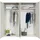 hom'in Drehtürenschrank CAMRON 205 x 209 x 60 cm Grau/Weiß