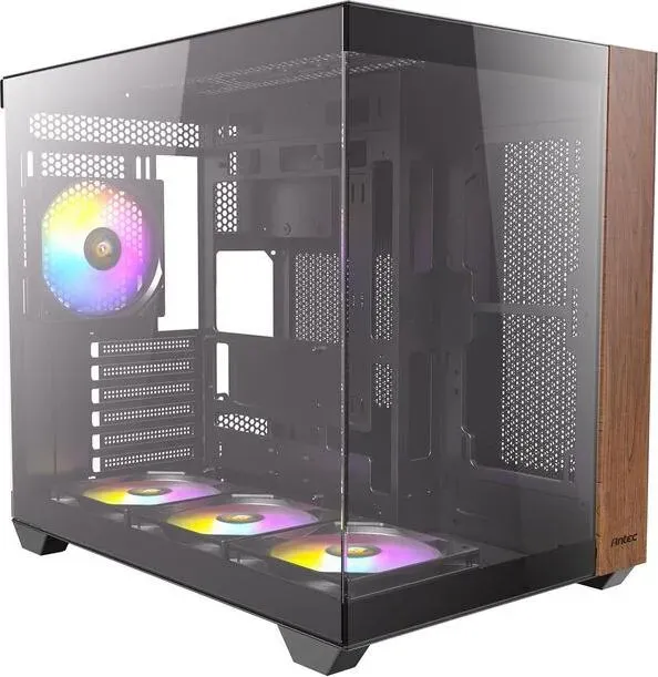 Antec CX800 Wood ARGB B mid tower case (ITX, ATX, mATX), PC Gehäuse, Schwarz