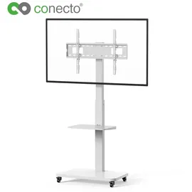 conecto TV-Standfuß 37-75 Zoll 40 Kg Weiß Stahl/Melamin