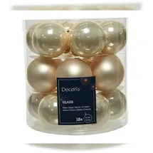 Christmas Decorations 18 Stück kleine Christbaumkugeln Weihnachtsbaumkugeln champagner