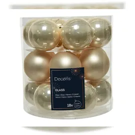 Christmas Decorations 18 Stück kleine Christbaumkugeln Weihnachtsbaumkugeln champagner