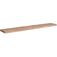 FineBuy Baumkante Akazie Massivholz 160 cm Braun (160 x