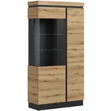 Die Möbelfundgrube Vitrine Coast Evoke 103,6 x 40 x 200,5 cm Braun/Grau