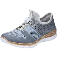 Rieker Damen Low-Top Sneaker N4255, Frauen Halbschuhe,straßenschuhe,Strassenschuhe,Sportschuhe,Freizeitschuhe,Turnschuhe,blau (12),42 EU / 8 UK - 42 EU