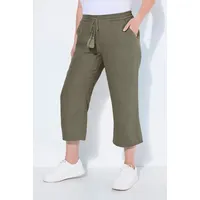 Ulla Popken 7/8-Leinenhose Regular Grün 56