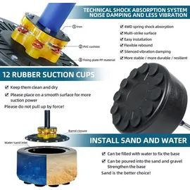 harbin-star ZERRO Boxsack Freistehender Standboxsack Solide Punchingball Set Höhenverstellbarer Boxing Trainer Heavy Duty