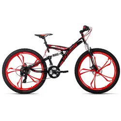 Mountainbike »Topspin«, 21 Gänge, Reifengröße: 26", schwarz/rot - schwarz | rot