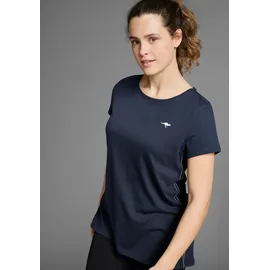 KangaROOS Longshirt Packung, 2er-Pack, 2 Stk. Kurzarm, figurumschmeichelnde Passform, große Größen Gr. 56/58, weiß, marine, , 97946009-56