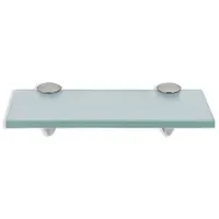 Glasregal Wandregal 30 x 10 x 0,8 cm, Milchglas Glasboden mit Halterungen, Badregal Ablage Hängeregal für Bad, Küche & Wohnzimmer