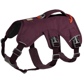 Ruffwear Hundegeschirr Web Master verstellbares, Geschirr, 2 Leinenbefestigungen, für den täglichen Gebrauch, Purple Rain,