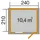 Weka Gartenhaus 123 2,41 x 2,05 m natur