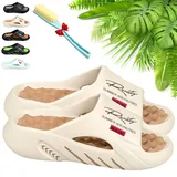 Donubiiu Non-Slip Thick Sole Cloud Slides for Men,Orthopädische Massage Hausschuhe, Orthopädische Hausschuhe Badeschuhe Herren 36-47 (B,42-43) - 47 EU