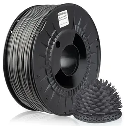 MIDORI® 3D Drucker 1,75mm PLA Filament 1kg Spule Rolle Premium Dunkelgrau Metallic