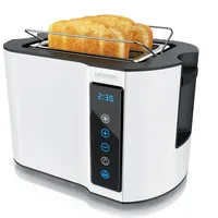 Arendo Toaster Wärmeisoliertes Doppelwandgehäuse, Display mit Restzeitanzeige, 2 kurze