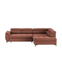 switch Ecksofa aus Flachgewebe Denvo , rot , Maße (cm): B: 290 H: 94 T: 217