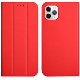 König Design Hülle Handy Schutz für Apple iPhone 13 Pro Max Case Flip Cover Tasche Etuis Rot