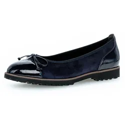 Ballerina, Flats, Chunky Slipper mit komfortablem Gummieinfass, Gr. 43, nachtblau, , 810493-43