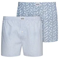 Jockey Webboxer Everyday Woven Weiß / Blau L 2er Pack