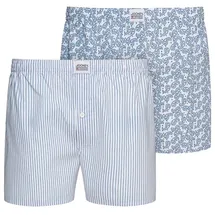 Jockey Webboxer Everyday Woven Weiß / Blau L 2er Pack