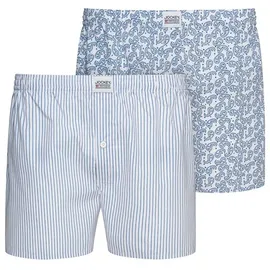 Jockey Webboxer Everyday Woven Weiß / Blau L 2er Pack