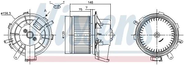 NISSENS Innenraumgebläse 87290 für Peugeot Vaughall