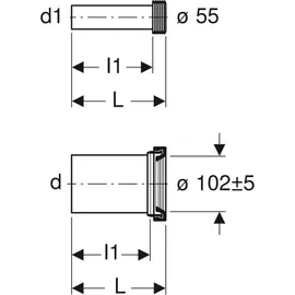 Geberit Anschlussgarnitur 185 mm