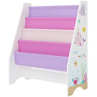 [en.casa] Kinderregal Fisterra Ozean-Motiv 74 x 62 x 29 cm / Lila / Rosa [en.casa]