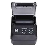 Jectse Bluetooth-Thermo-Belegdrucker, 58-Mm-POS-Drucker, 50 Bis 80 Mm Druckgeschwindigkeit Thermodrucker mit USB-Seriell-Ethernet, für Android, für Wins-Systeme