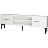 Moebel17 TV Lowboard Aragon Weiß Schwarz