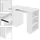 ML-Design Schreibtisch mit 3 Schubladen, 3 Regale Tastaturauszug, 110x49x75 cm, Weiß, Stauraum, 3 Ablageflächen - Weiß