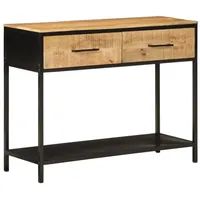 VidaXL Konsolentisch 100x35x76 cm Massivholz Mango und Eisen