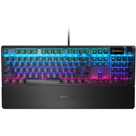 SteelSeries Apex 5 Tastatur - Tastenweise RGB-Beleuchtung - Oled Smart-Display - Amerikanisch (QWERTY) Layout, Schwarz