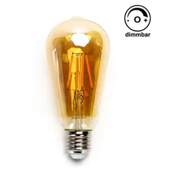 V-Tac 4W Dimmbar LED Filament Nostalgie Retro Design Leuchtmittel Lampe ST64 warmweiß