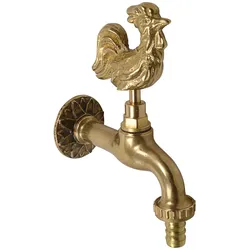 KIRCHHOFF Wasserhahn Garten Gockel, Außenwasserhahn mit Schlauchverbinder 1/2", Wasserhahn aussen mit Schlauchverschraubung
