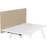HJH Office Tischtrennwand FLEXMIUT D1 Schreibtisch Sichtschutz, Schalldämmender Schreibtischteiler, Beige