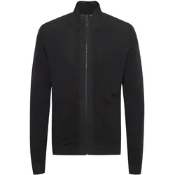 Strickjacke SOLID "Strickjacke SDNicklas", Herren, Gr. L, grau (dunkelgrau melange), Obermaterial: 100% Baumwolle CO., Strickjacken Strickjacke