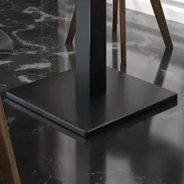 GGM Möbel BM | Bistro Stehtisch | 70 x 70 x 110 cm | Quadratisch | Schwarzer Rand | Wenge / Schwarz