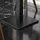 GGM Möbel BM | Bistro Stehtisch | 70 x 70 x 110 cm | Quadratisch | Schwarzer Rand | Wenge / Schwarz