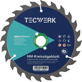 tecwerk Handkreissägeblatt AD 160 mm Z.24 WZ Schnitt-B.2,6 mm