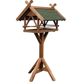 Dobar Vogelfutterhaus Westfalen 78 x 62 x 148 cm, Grün/Braun, Holz