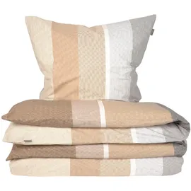 SCHIESSER Endy Stripes beige 135 x 200 cm + 80 x 80 cm