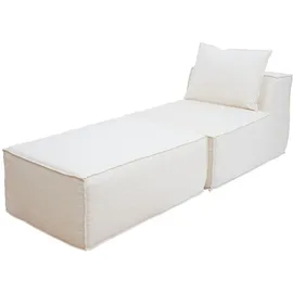 MCW Chaiselongue Stoff/Textil 75 x 63 x 194 cm Weiß