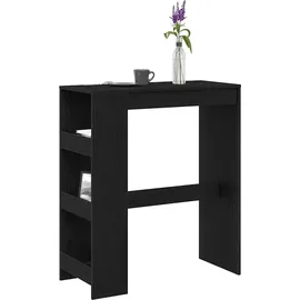 vidaXL Bartisch mit Regal 90 x 40 x 103,5 cm Schwarz Eichen-Optik