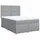 vidaXL Boxspringbett mit Matratze Hellgrau 160x200 cm Stoff