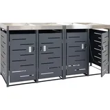 MCW Mülltonnenbox H40b-4 100 x 100 cm grau