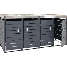 MCW Mülltonnenbox H40b-4 100 x 100 cm grau