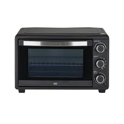 KHG Minibackofen  MBO-25S , schwarz , Metall lackiert,Glas , Maße (cm): B: 47,3 H: 30 T: 40.0